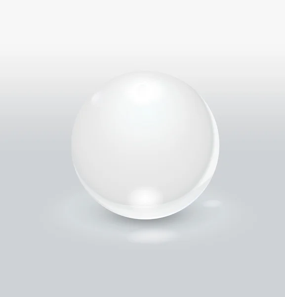 Grey glass ball — Stock Vector
