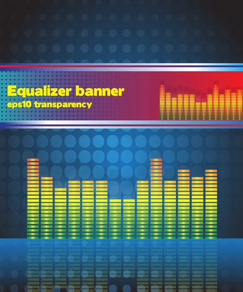 Equalizer achtergrond en banner — Stockvector
