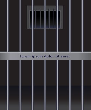 Steel bars of jail clipart