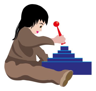 oynayan küçük çocuk