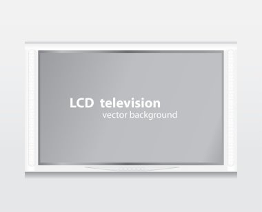 Lcd tv set for background clipart