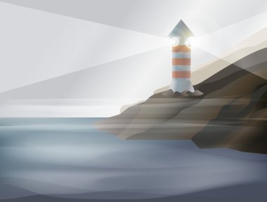 Sahildeki deniz feneri.