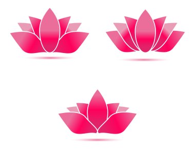 Lotus çiçekleri seti