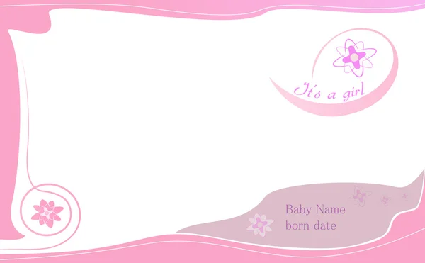 Baby born card — Stock Vector