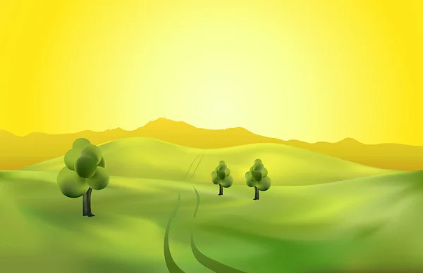 Paisaje rural — Vector de stock