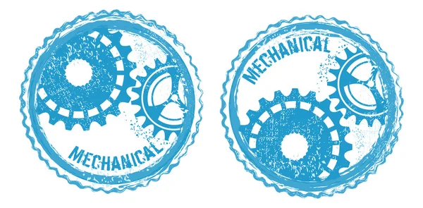 Mechanical stamps set — Stock Vector