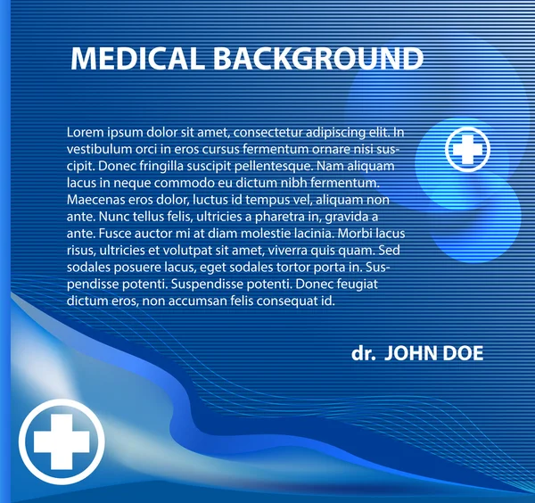 Blå medicinsk bakgrund — Stock vektor