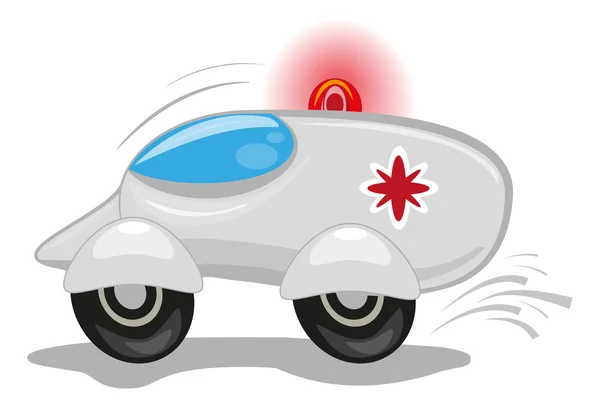 Cartoon medical car — Stock Vector