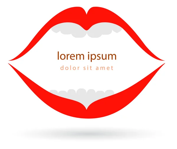 Lippen achtergrond — Stockvector