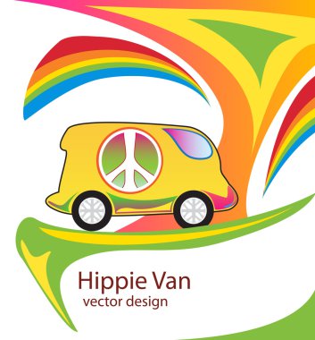 Renkli hippi van