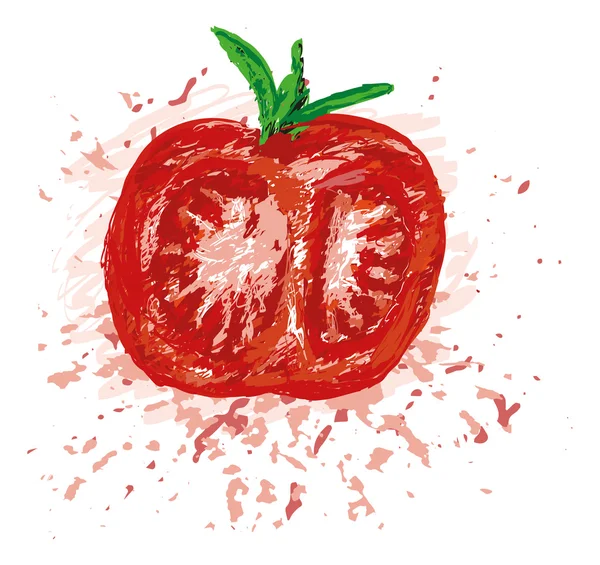 Meio tomate vermelho —  Vetores de Stock