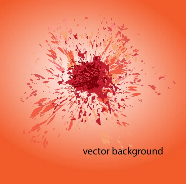 Salpicadura abstracta roja — Vector de stock