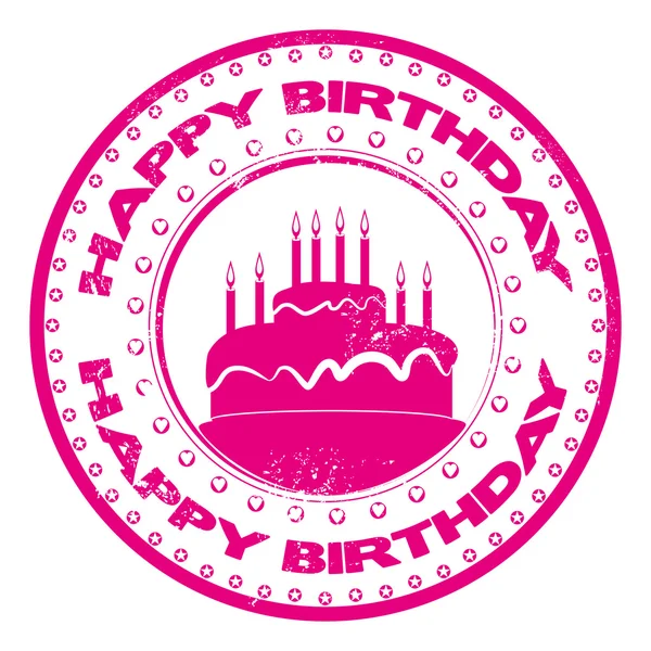 Happy birthday grunge stamp — Stock Vector