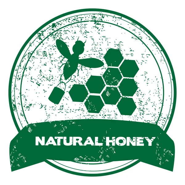 Штамп натурального меду — стоковий вектор