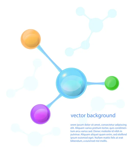 Moléculas coloridas — Archivo Imágenes Vectoriales