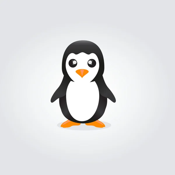 Lindo pingüino de dibujos animados — Vector de stock