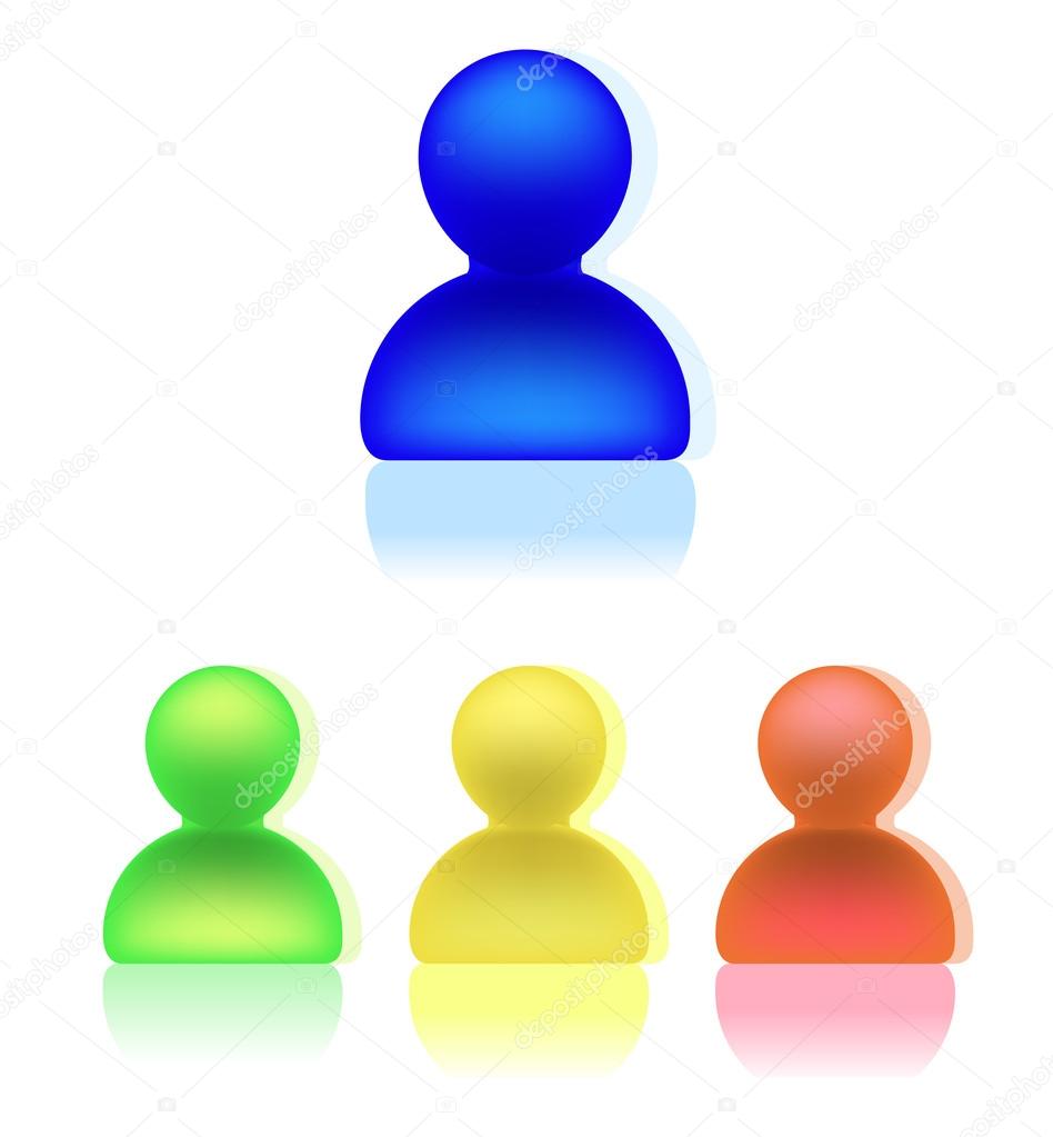 People icon on white background