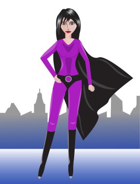 Süper kahraman ve karanlık şehir arka plan