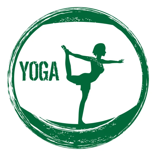 Grunge yoga stempel — Stockvector