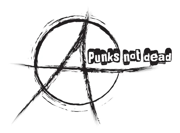 Punks not dead design — Stock Vector