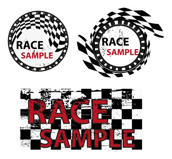 Signs for race — Stock Vector