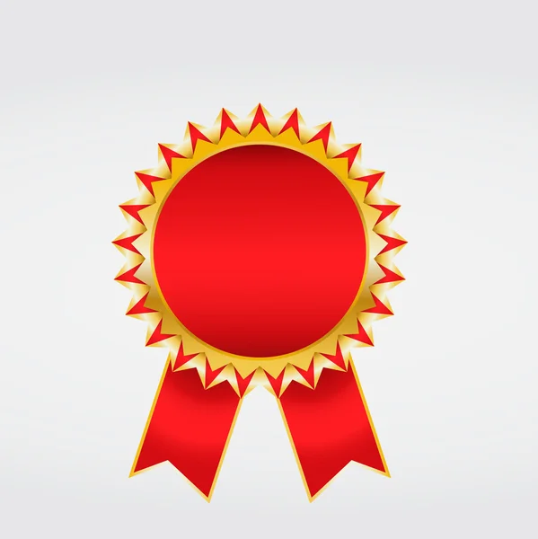 Insignia de oro rojo — Vector de stock