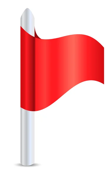 Marca de bandera roja — Vector de stock