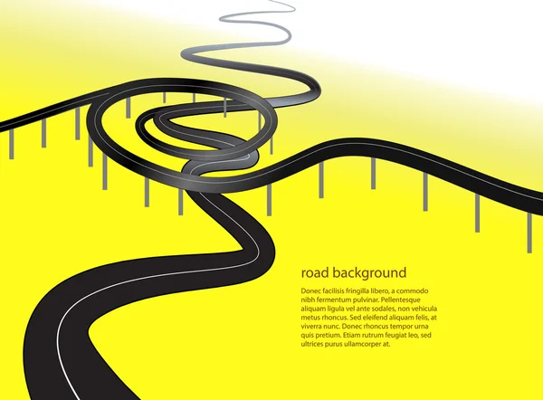 Landsväg eller motorväg bakgrund — Stock vektor