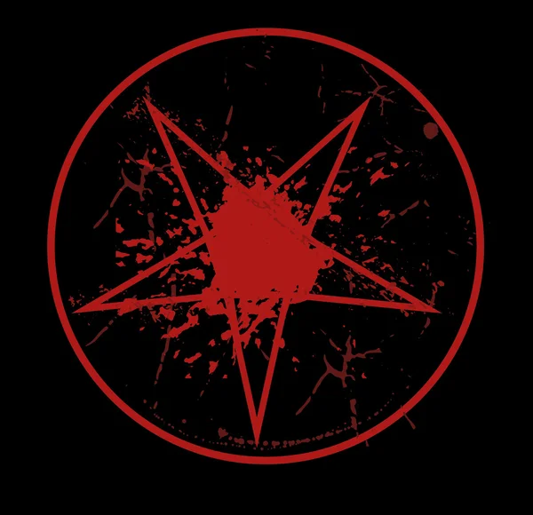 Satanisches Pentagramm — Stockvektor