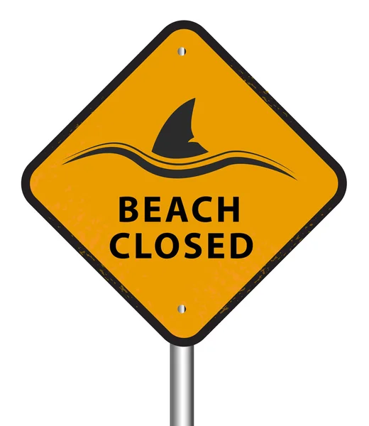 Beach closed — Stock Vector