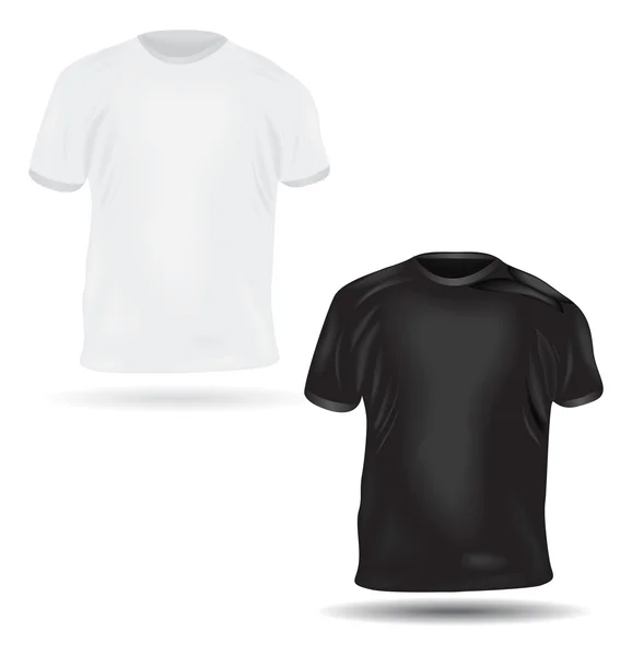 Camisetas en blanco y negro — Archivo Imágenes Vectoriales