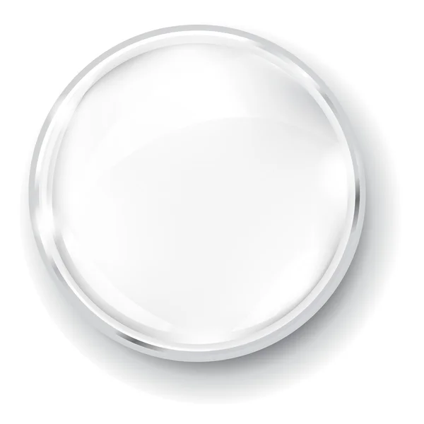 Fehér alapon ezüst jelvény — Stock Vector