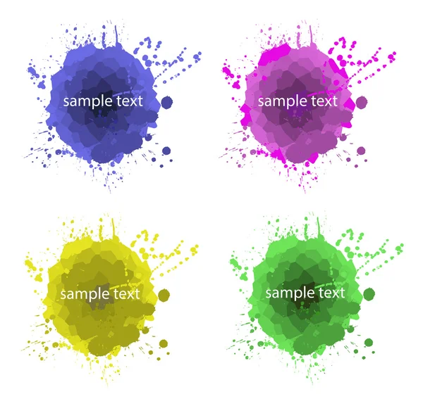 Conjunto de respingos de tinta — Vetor de Stock