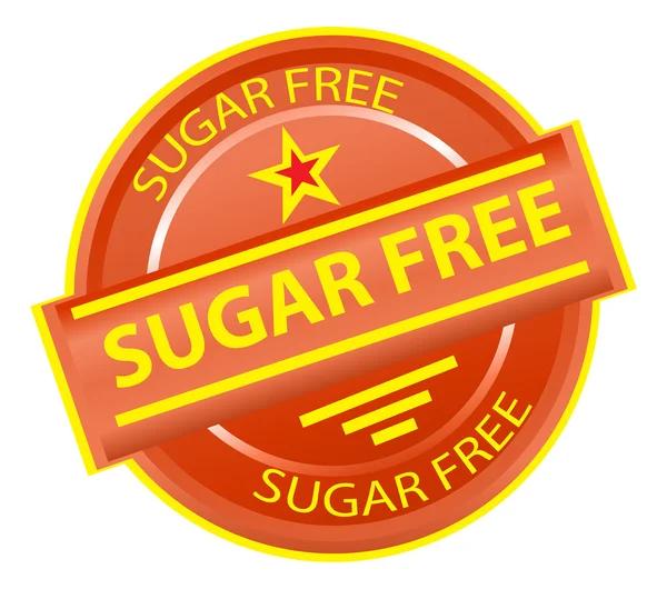 Socker fri tecken — Stock vektor