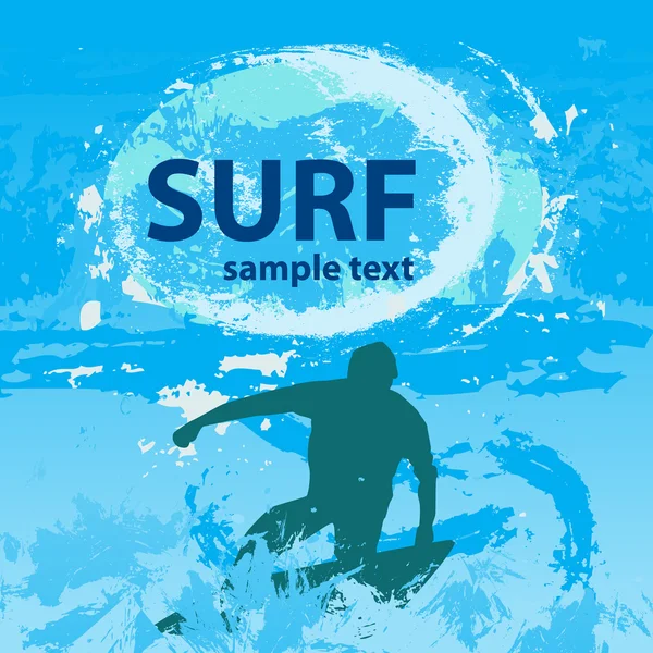 Surf grunge background — Stock Vector