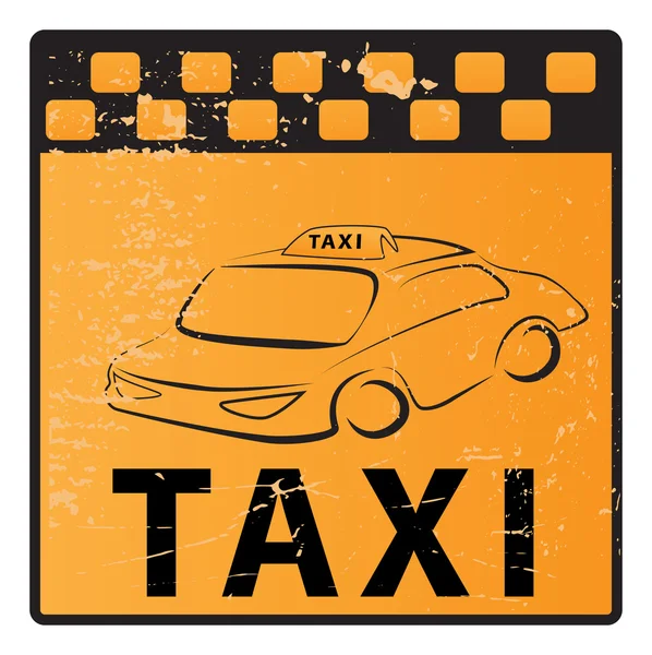 Yellow taxi board — Stock Vector