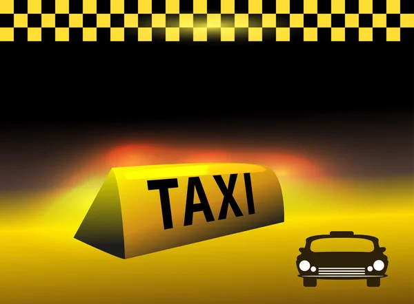 Taxi taxi símbolo de cabina — Vector de stock
