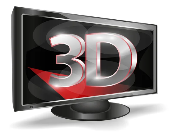 TV com tecnologia 3D — Vetor de Stock