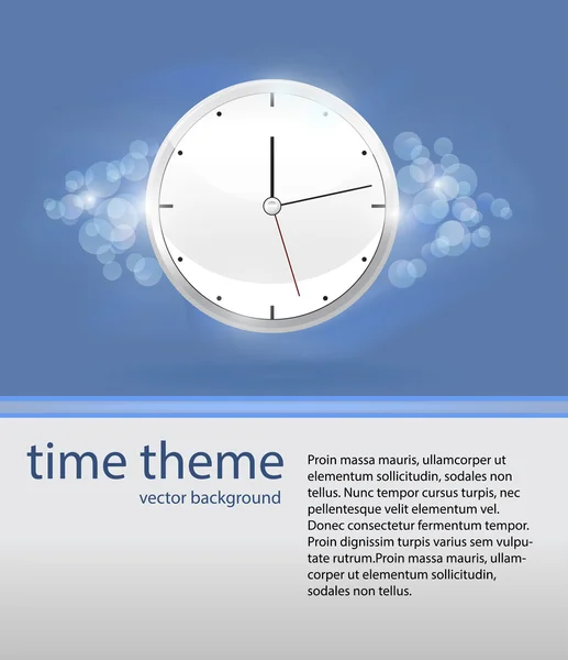Clock on background — Stock Vector