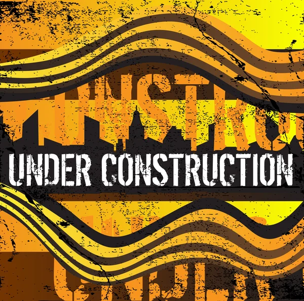 Under construction - industrial poster — Stock Vector