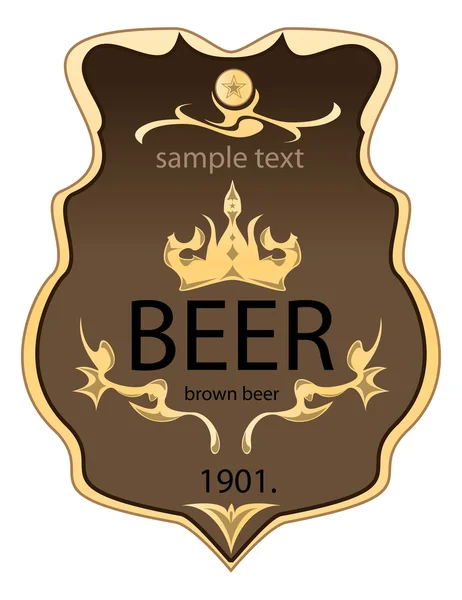 Etichetta birra sullo sfondo — Vettoriale Stock