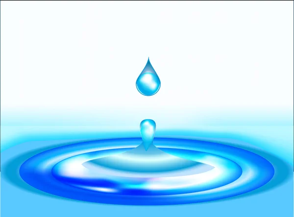Иллюстрация капли воды — стоковый вектор
