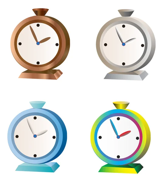 Сlassic and modern clock — Stock Vector