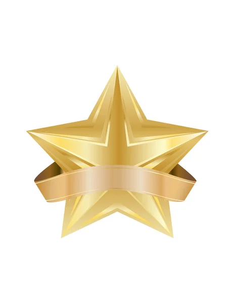 Vector golden star element — Stock Vector