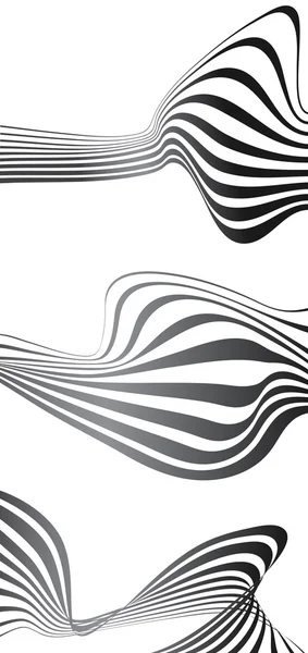 Optik etkisi mobius dalga şerit tasarımı — Stok Vektör