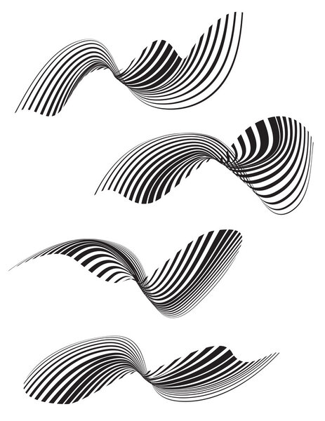 Optical effect mobius wave stripe design