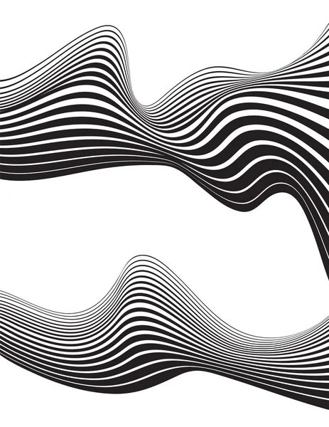 Optický efekt mobius vlna prokládané designu — Stockový vektor