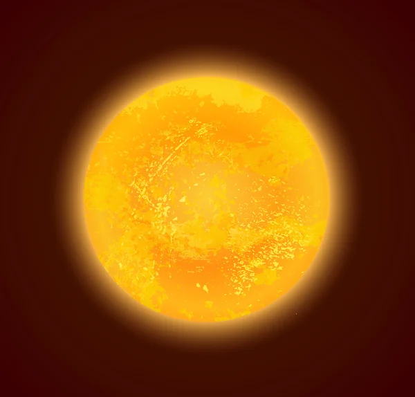 Sun on dark background vector — Stock Vector