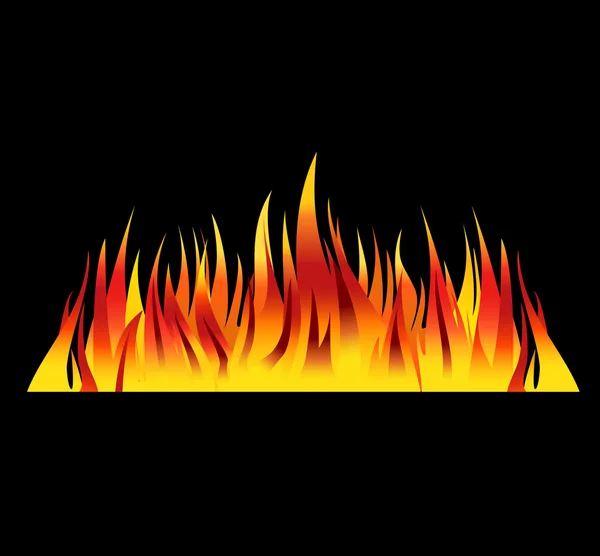 Fire background flames vector illustration — Stock Vector