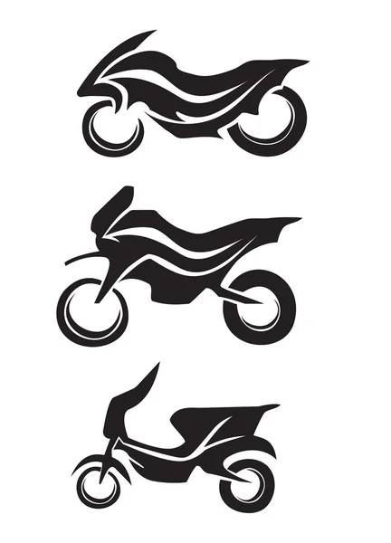 Motocykl pictogramm siluetu — Stockový vektor